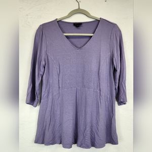 J. Jill Lavender V-Neck Blouse